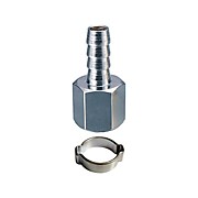 Переходник 1/4"F на елочку 10мм с обжимным кольцом 10х15мм FUBAG